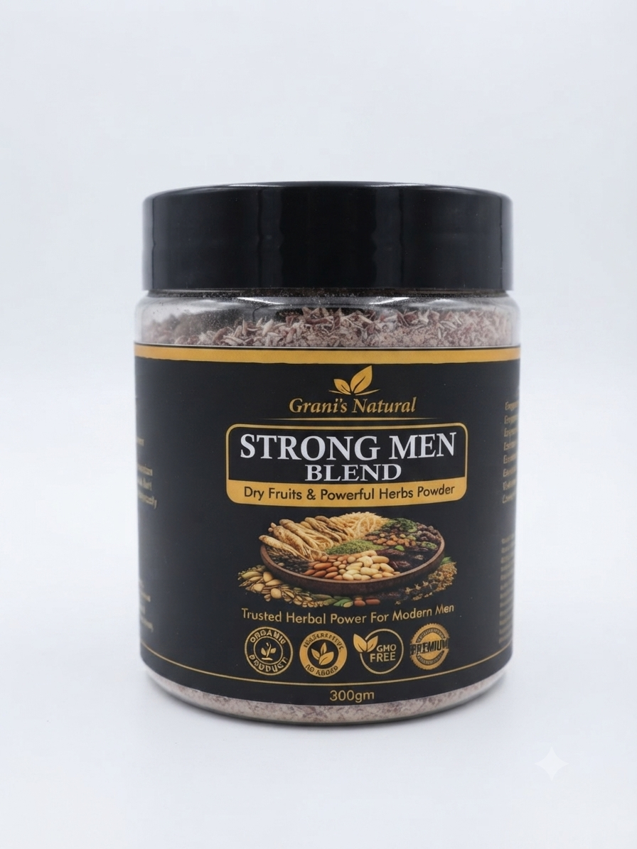 Grannis Natural – Strong Men Blend | Dry Fruits & Powerful Herbs Powder (300ml)