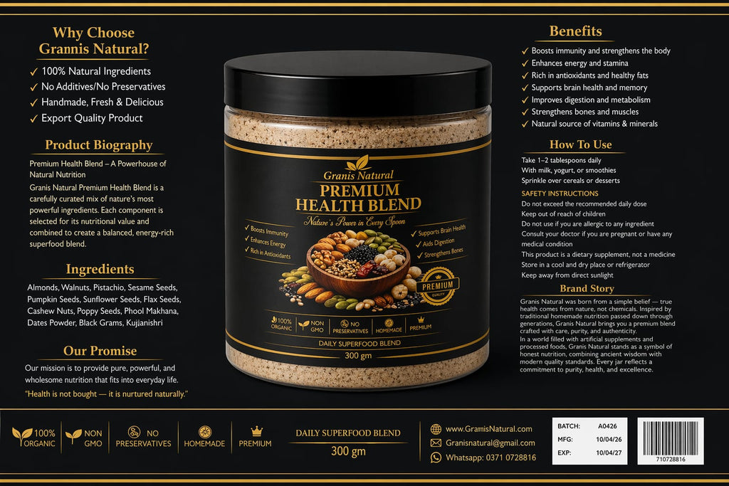 Grannis Natural – Premium Health Blend | Super Seeds & Nuts Mix (300g)
