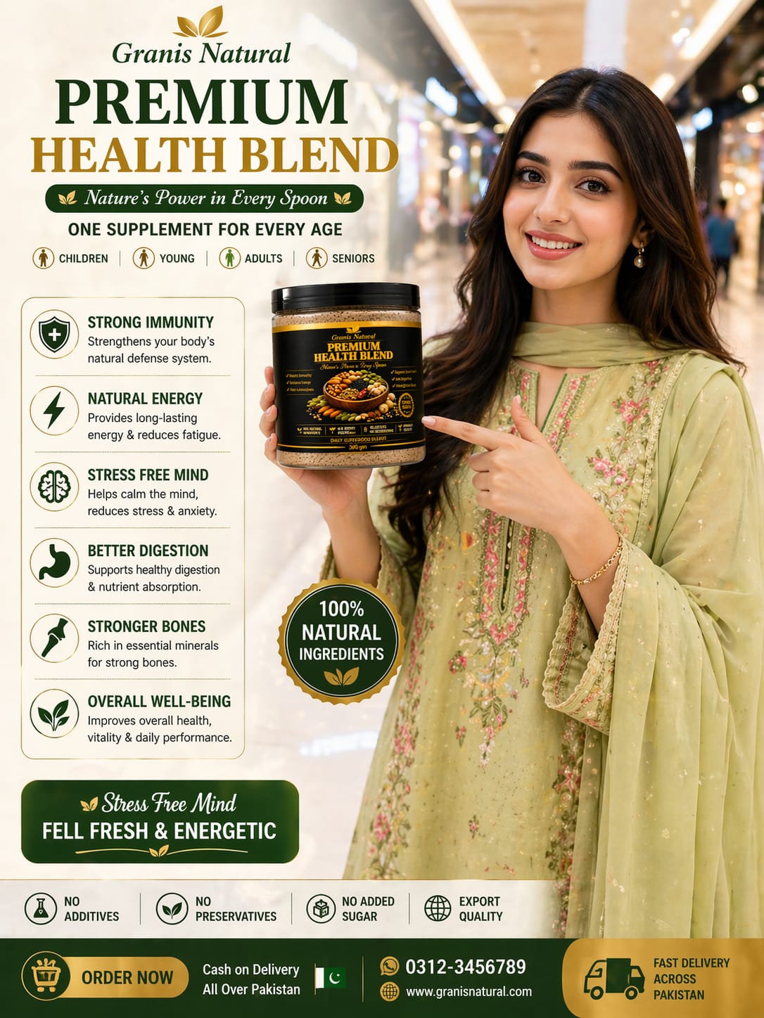 Grannis Natural – Premium Health Blend | Super Seeds & Nuts Mix (300g)