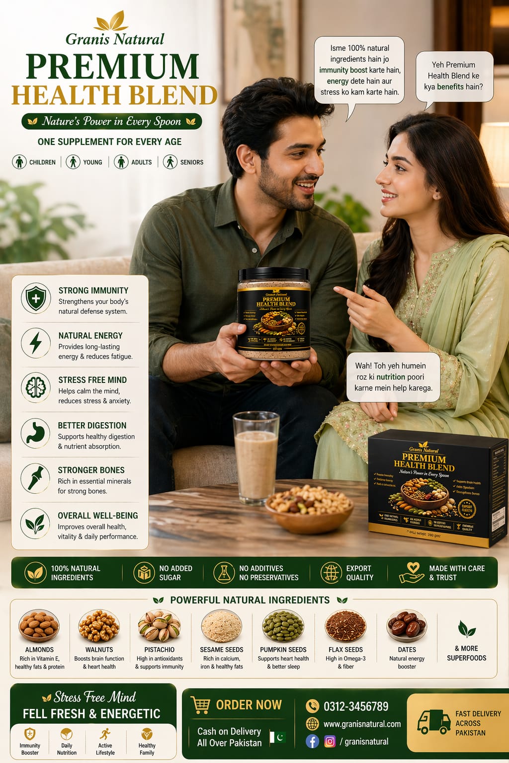 Grannis Natural – Premium Health Blend | Super Seeds & Nuts Mix (300g)