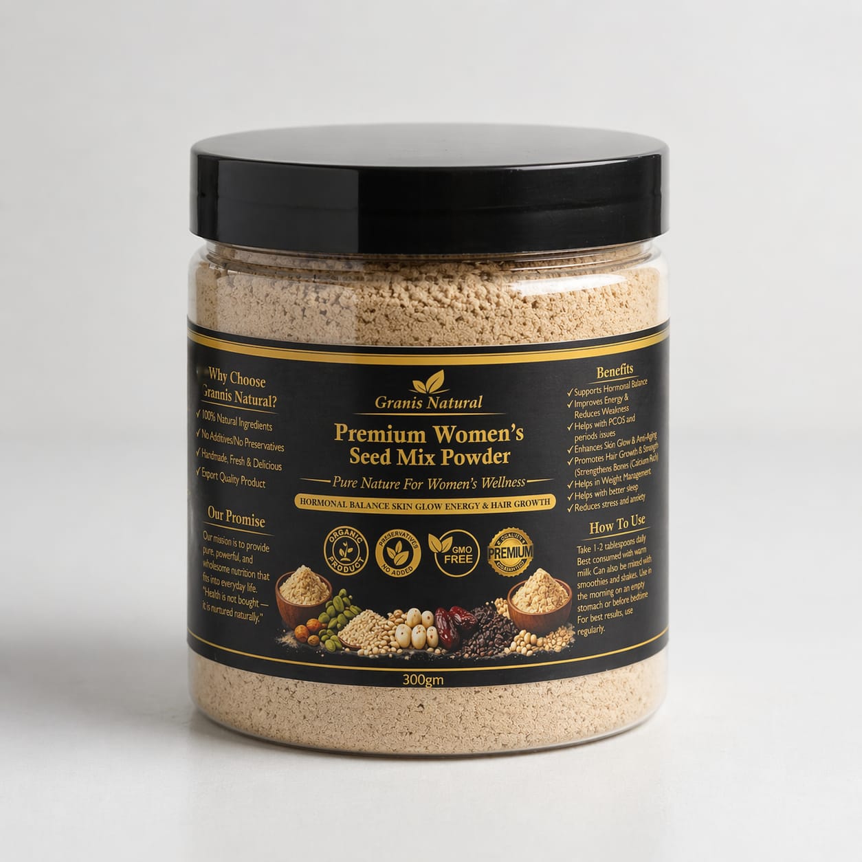 Grannis Natural – Women Wellness Seed Mix | Hormone Balance & Nourishment Blend (300g)
