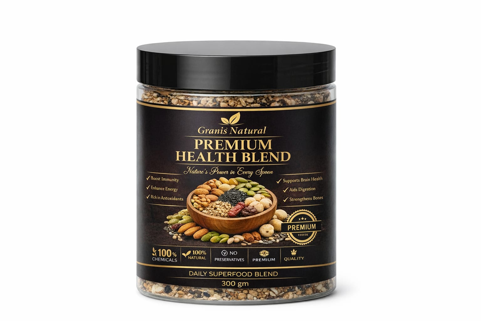 Grannis Natural – Premium Health Blend | Super Seeds & Nuts Mix (300g)